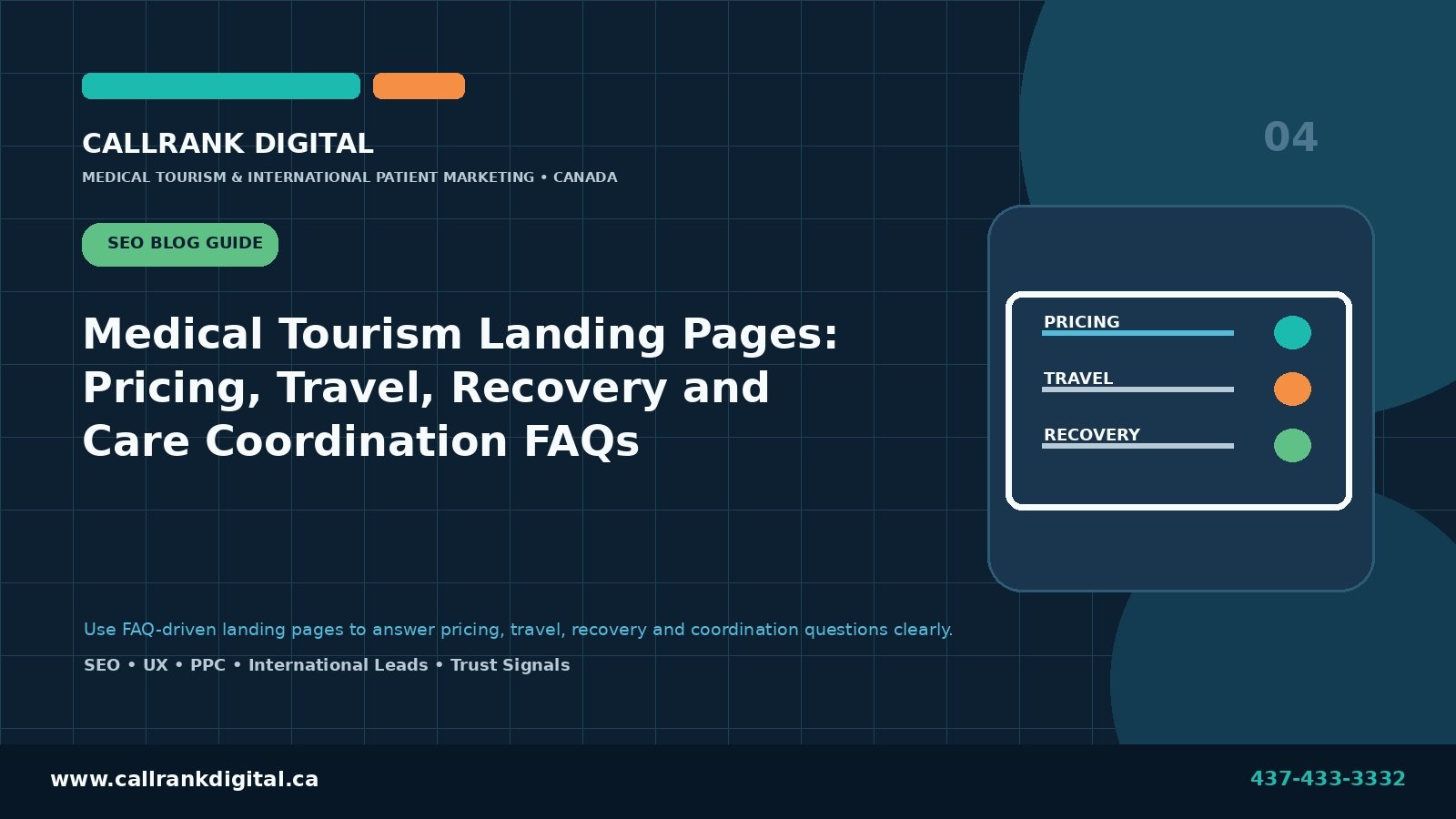 Medical Tourism Landing Pages: Pricing, Travel, Recovery and Care Coordination FAQs