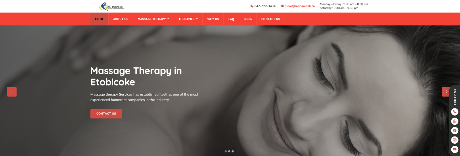 Etobicoke Massage Therapy Website